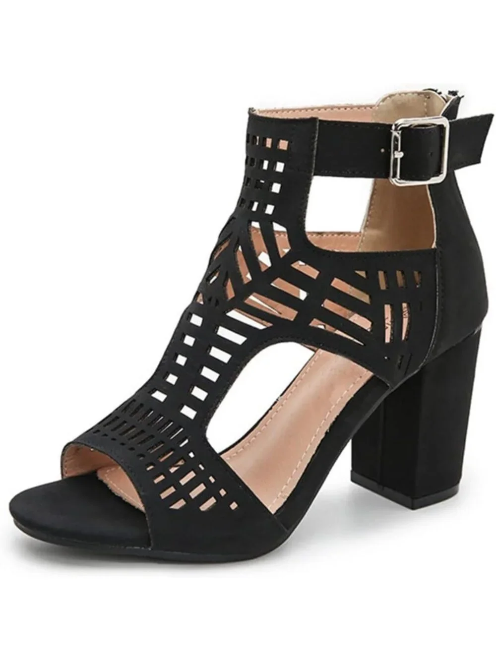 Chic Brown Open Toe Wedge Sandals for Women | Bohemian Cutout, Ankle Strap